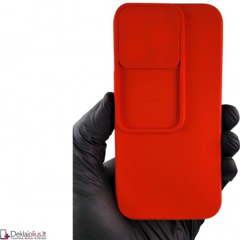 Švelnus guminis dėklas su kameros apsauga - raudonas (Apple Iphone 13 Pro) Švelnus guminis dėklas su kameros apsauga - raudonas (Apple Iphone 13 Pro)